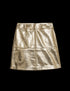 Marks & Spencer "Leather Look Metallic Mini A-Line Skirt"